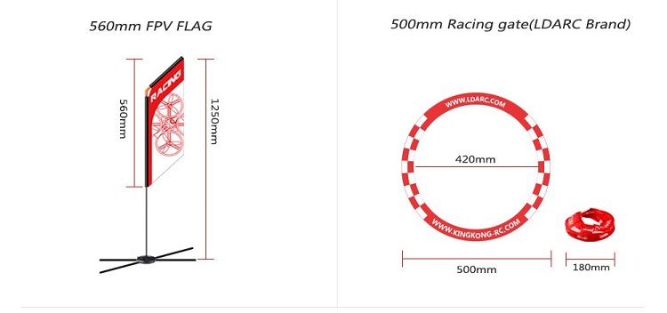 560mm FPV Racer Vlag Drone Qua - Drone Racing Flag recensie en prijs